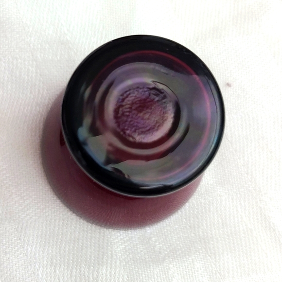 Vintage Glass Tray W,/Handle & Four Amethyst Glass Cordial/Liqueur Tasting Cups - Picture 6 of 9